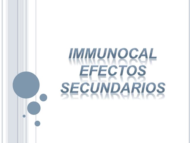 Immunocal efectos secundarios.