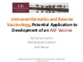 Immunoinformatics and Reverse Vaccinology, Potential Application to Development of an ASF Vaccine