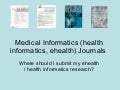 Impact Factors Medical Informatics Journals