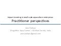 Practitioner Perspectives - Impact investing in small-scale aquaculture enterprises