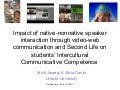 Impact of native nonnative speaker interaction through video-web communication slideshare