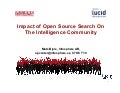 Impact of open source search on the intelligence community