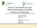 Impact of sustainable land and watershed management (slwm) practices in the blue nile  