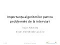 Importanța algoritmilor pentru problemele de la interviuri