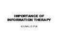 Importance of the information therapy