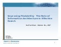 Improving Findability: The Role of Information Architecture in Effective Search