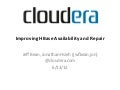 Improving h base availability and repair