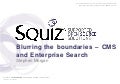 Blurring the boundaries – CMS and Enterprise Search (Presentation by Stephen Morgan, MD of Squiz UK, from Online Information/IMS 2009)