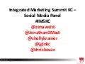 Integrated Marketing Summit - KC - Social Media Panel