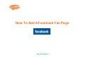 In Blurbs How To Setup A Facebook Fan Page