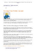 In blurbs leverage your twitter account