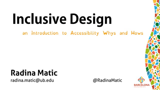 Inclusive Design: an Introduction t...