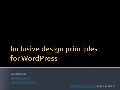 Inclusive design principles for WordPress