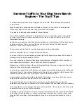 Increase Traffic to Your Blog From Search Engines - The Top 5 Tips