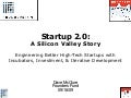 Incubator 2.0: A Silicon Valley Success Story