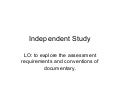 Independent study