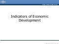 Indicators of economic development