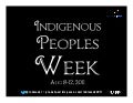 Indigenous People&rsquo;s Week 2011