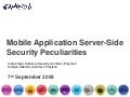 Indrek Saar: "Mobile Application Server-Side Security Peculiarities"