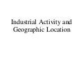 Industrial Location