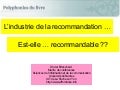 Industrie de la recommandation