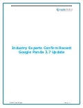 Industry Experts Confirm Recent Google Panda 3.7 Update