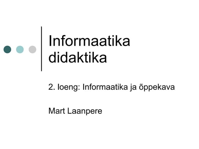 Informaatika õppekava