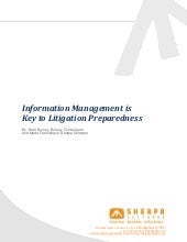 Information Management is Key to Litigation Preparedness
