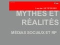 Mythes et Réalités - médias sociaux et RP