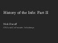 History of Data