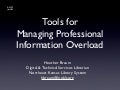 Managing Professional Information Overload (K-ACTE version)