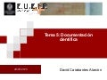 Tema 5: Documentación científica