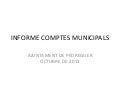 Informe comptes municipals (octubre 2011)