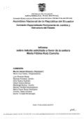 Informe desfavorable: Solicitud de Indulto a María Fátima Ruiz Carreño