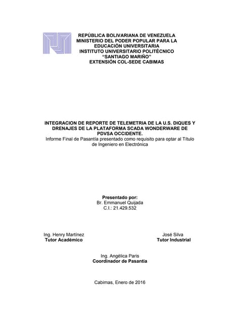 INTEGRACION DE REPORTE DE TELEMETRI...