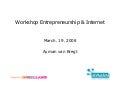 Inholland Workshop Entrepreneurship & Internet