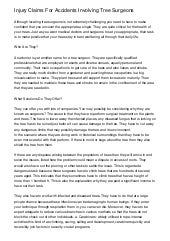 Injury Claims For Accidents Involvi...