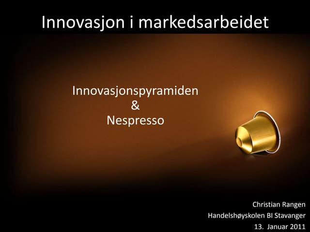 Innovasjon i markedsarbeidet