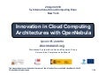 Innovation in cloud computing architectures with open nebula