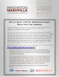 Innovation Nashville - Join us April 11th for  Digitalmusic.org’s Music Start Up Academy  