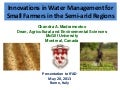 Innovations in water management for small farmers 