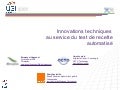Innovations Techniques Au Service Du Test De Recette Automatisé
