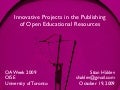 Innovative Projects in the Publishing of Open Educational Resources
