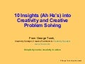 10 Insights (Ah Ha&rsquo;s) on Creative Problem Solving