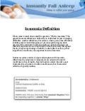 Insomnia Definition