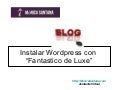Instalar wordpress con fantastico de luxe