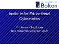 Institute For Educational Cybernetics China.Ppt (About Iec)