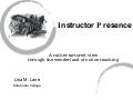 Instructor Presence in Online Classes