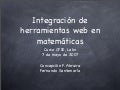 Integración de herramientas web en matemáticas