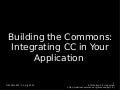 Integrating CC Licensing with Applications